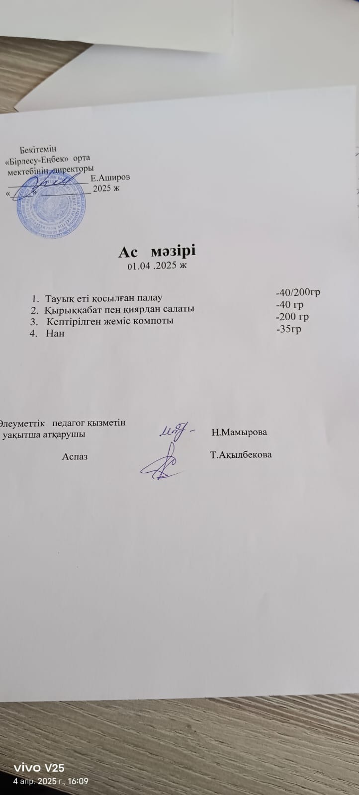 Ас мәзірі 1-сәуір