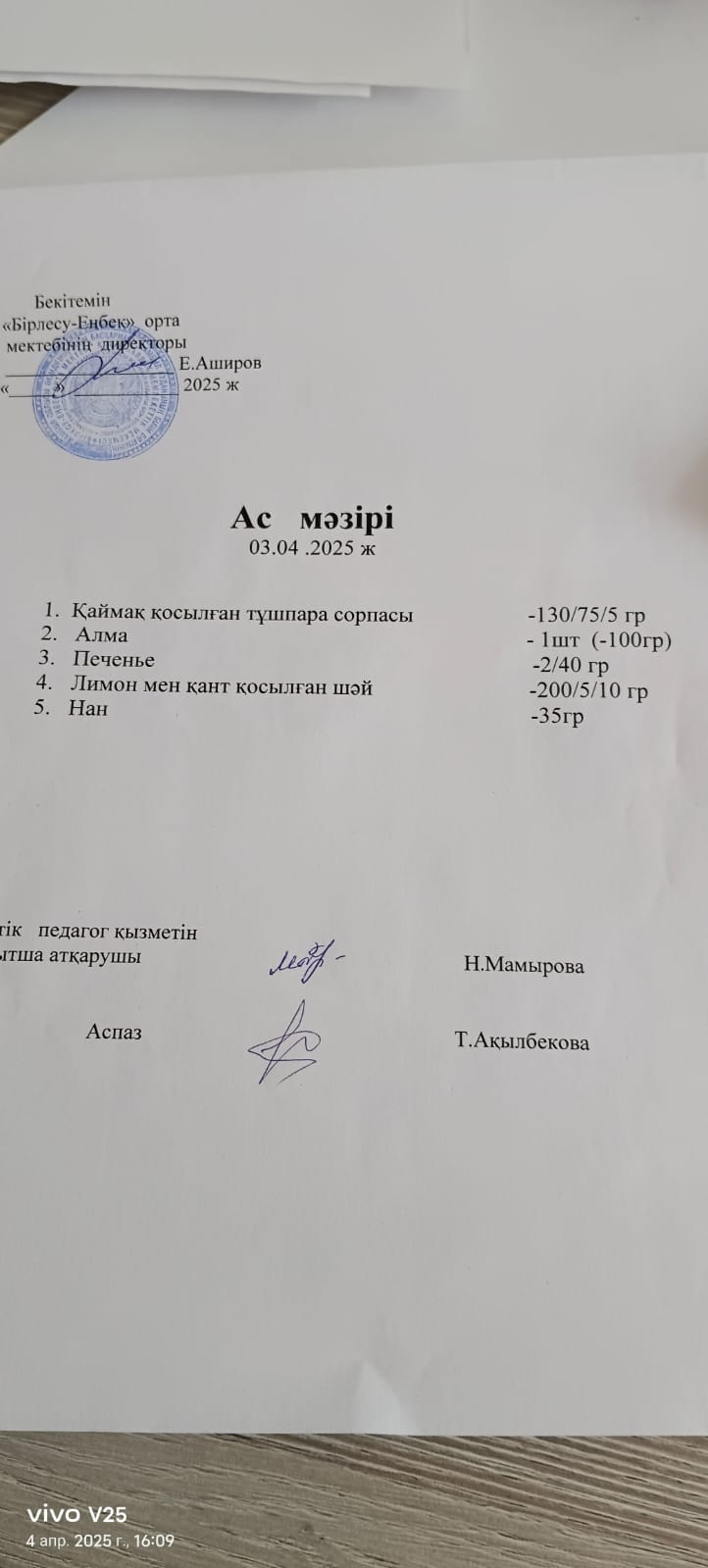 ас мәзірі 3-сәуір