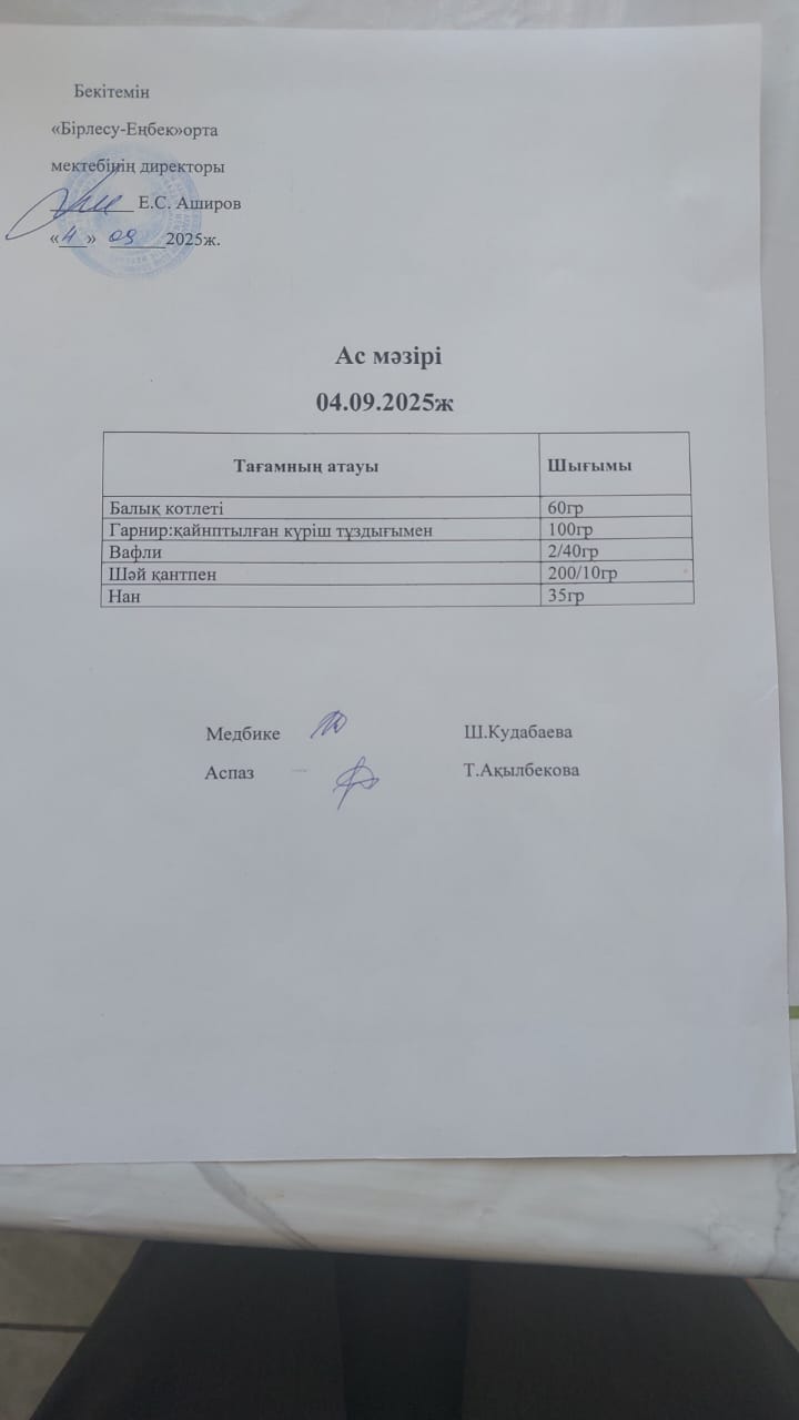 Ас  мәзірі  04.09.2025ж